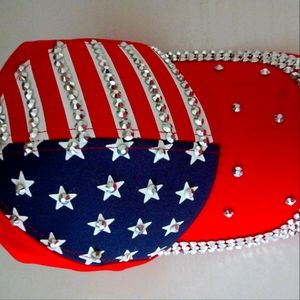 Blinged up patriotic cap